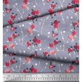 thumbnail image 2 of Soimoi Rayon Fabric Leaves, & Rose Floral Print Fabric by Yard 56 Inch Wide, 2 of 3