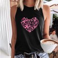 thumbnail image 1 of zanvin T-Shirts de Sensibilisation au Cancer du Sein pour Femmes – Mode Décontractée Femmes Sans Manches Imprimé Col Rond Blouses Hauts T-Shirt, 1 of 5