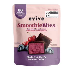 Evive Smoothie Bites Blueberry, Cherry, Açaï, 144g, Vegan, Non-GMO, Frozen Bites, Blend (banana, cauliflower, berries etc.), Evive Smoothie Bites Blueberry, Cherry, Açaï, 144g