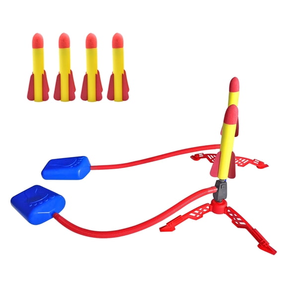 Amdohai Rocket Launcher for Kids Double Stomp Rocket Toy with 6 Foam Rockets Outdoors Outside
