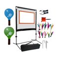 thumbnail image 4 of QualitChoice Filet de Badminton Ensemble Complet avec Sac de Rangement Portable Raquettes Volants de Navette et Support à Installation Facile 10 Volants de Navette, 4 of 6