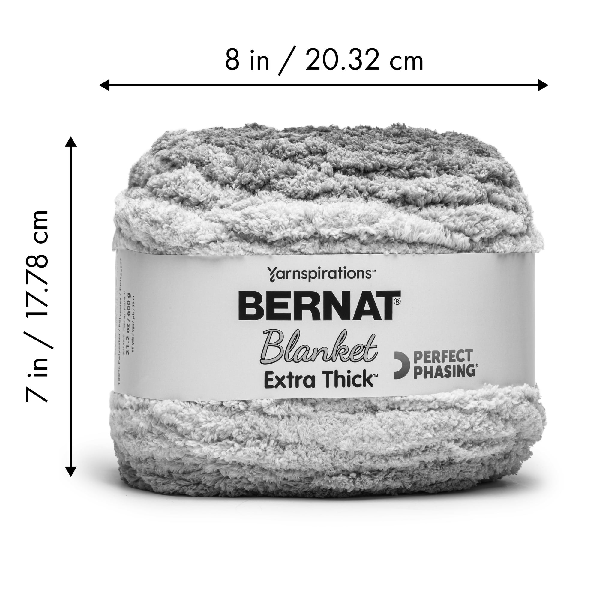 Laine jumbo en polyester Bernat® Blanket Exthick Perfect Phasing™ n° 7, corail, 600 g (21,2 oz), 60 m (65 yards)