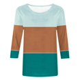 thumbnail image 4 of T-shirts d'Été pour Femmes Mode d'Été pour Femmes Ajusté à Nouer Col Rond Manches Courtes T-Shirt Femme T-Shirts d'Été T-Shirts d'Été pour Femmes Mode T-Shirts pour Femmes pour l'Été, 4 of 6