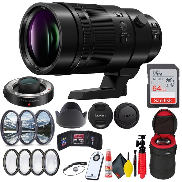 Panasonic Leica DG Elmarit 200mm f/2.8 POWER O.I.S. Lens + Accessories Bundle