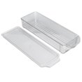 thumbnail image 4 of Clear Organizing Bin, Large Capacity Organizing Bins Food Grade  For Bathroom For Kitchen For Office Narrow And Short Type With Lid, 4 of 8