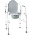 thumbnail image 2 of Drop Arm Commode Chair for Adults and Seniors; Padded Seat; Removable Pail; Splash Guard; Drop-Down Arms; lb. Weight Capacity, 2 of 2
