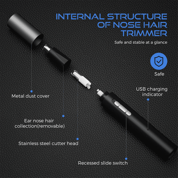 Ear and Nose Hair Trimmer for Men Women USB Rechargeable Nose Hair Trimmer IPX7 Waterproof Trimmer Nose Clippers