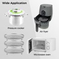 thumbnail image 4 of Air Fryer Racks, Three Stackable 7.8 inch Air Fryer Racks for 4.2QT - 5.8QT Air fryers, Stainless Steel Dehydrator Air Flow Racks for Ninja, Gowise, Phillips Air Fryers, Ovens, Press Cookers, 4 of 6
