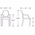 thumbnail image 2 of Nicer Furniture Polycarbonate Plastic in Clear Crystal Modern Arm Chairs, 2 of 5