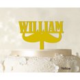 thumbnail image 1 of Custom Name Cake Topper Personalized Yellow Cake Topper Color Option Available 5-7 Inches Wide, 1 of 1