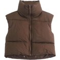 thumbnail image 1 of ORUYROP Veste Courte à Col Montant avec Fermeture Éclair pour Femmes, 1 of 7