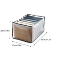 thumbnail image 2 of Boovnll Home Storage, 2Pc 7 Grids Washable Wardrobe Clothes Organizer, Jeans Compartment Storage Box 36*25*20, Storage, Storage and Organization, Organization and Storage, 2 of 8