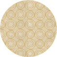 thumbnail image 1 of Ahgly Company Tapis d'Intérieur Ronds de Style Transitionnel Lavables à la Machine, Kaki et Or, 4 Pieds Rond, 1 of 7