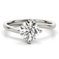 thumbnail image 1 of 2.00 Ct Solitaire Round Natural Moissanite Wedding Beautiful Rings for Women Solid 18K White Gold, 1 of 5