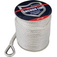 thumbnail image 1 of Attwood 11724-1 Solid Braid MFP Anchor Line with Thimble (White, 3/8-Inch x 100-Feet), 1 of 4