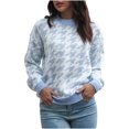 thumbnail image 2 of Qertyioot Chandails à Enfiler pour Femmes, Chandail Mince Décontracté Uni Coupe Ample Chandail Col Rond, 2 of 6