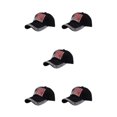 thumbnail image 2 of kurtrusly Casquette de Protection Solaire avec Sangle Réglable pour les Amateurs de Baseball Casquette de Baseball Chapeau de Polyester Multicolores à la Mode Noir 5Set, 2 of 6