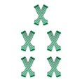 thumbnail image 2 of ZheElen Easy To Wear Over Knee Socks Highly Elastic And Durable Soft And Breathable Wide Application Polyester Easy To Match green and white 5Set, 2 of 6