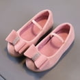 thumbnail image 4 of REDARER Girls Princess Shoes Bowknot Single Sandals Shoes,Size 3.5-4 Years, 4 of 5