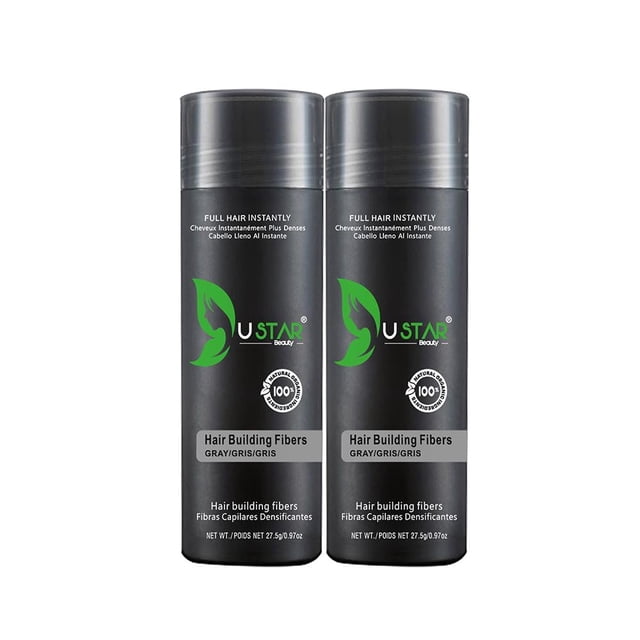 2 Pack - Ustar Hair Building Fiber White 0.97 oz/27.5 g