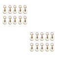 thumbnail image 3 of Maytalsory 10pcs Metal Carabiners Lobster Claw For Keychain - Strong And Functional Accessories For Easy Key KC Gold 2Set, 3 of 6