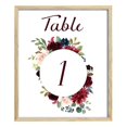 thumbnail image 1 of Darling Souvenir Double Sided Print Floral Table Numbers Wedding Reception Decorative Table Top Cards-4"" x 6"" (1 to 30)", 1 of 1