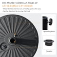 thumbnail image 4 of Outsunny Base de Parasol de Patio Robuste 48 Lb avec Mât en Acier pour Terrasse Noir, 4 of 10