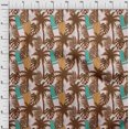 thumbnail image 4 of oneOone Silk Tabby Brown Fabric Tropical Craft Projects Decor Fabric Printed By The Yard 42 Inch Wide, 4 of 4