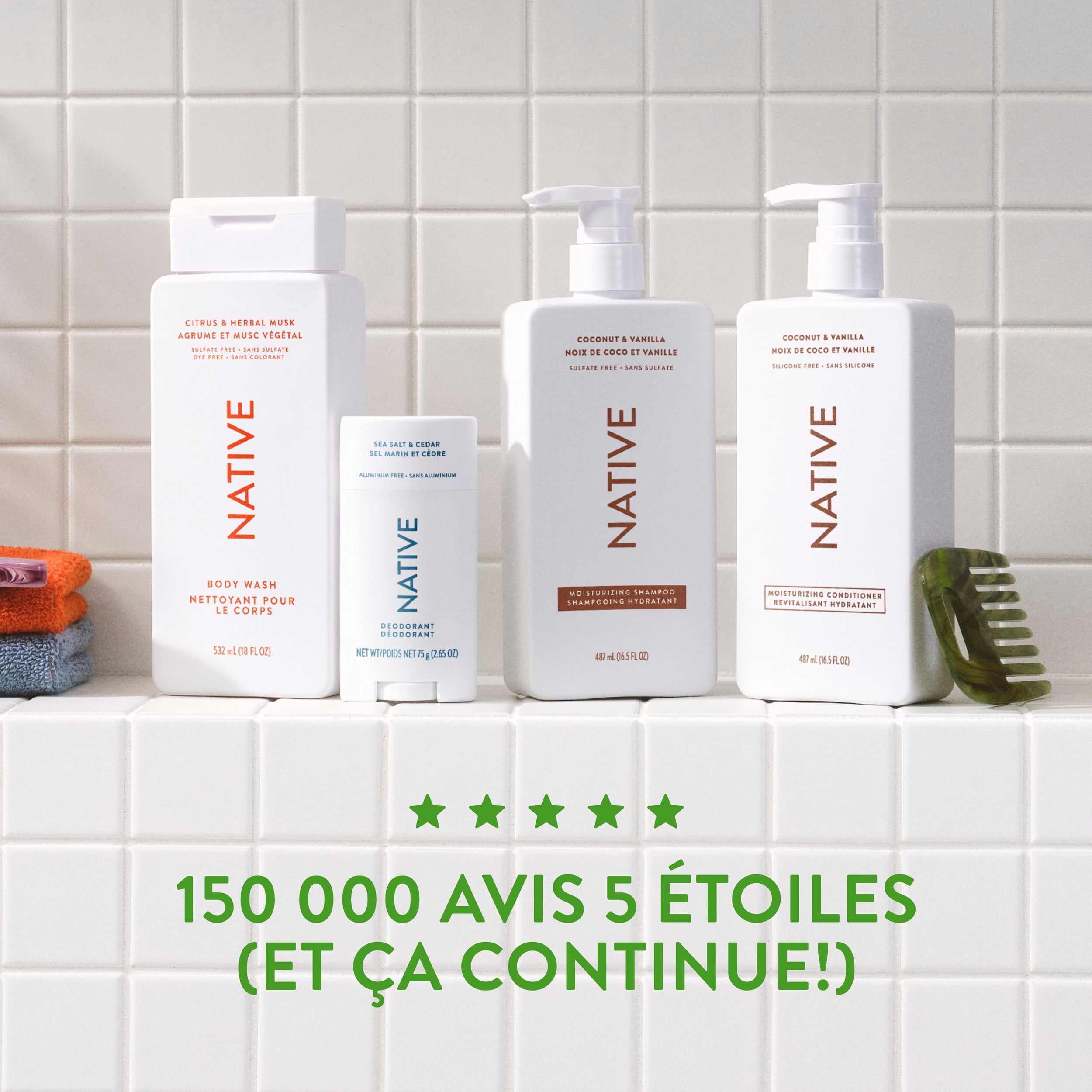 Revitalisant volumisant Native Concombre et menthe, 487 mL