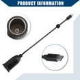 thumbnail image 4 of Unique Bargains 20V 0.54m Cigarette Lighter Adapter USB Type C Cigarette Lighter Converter Cable for Car RV Black, 4 of 7