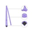 thumbnail image 3 of INSPIRE CHIC Men's Solid Color Narrow Stripes Necktie Graduation Suit Formal Ties Light Purple, 3 of 5