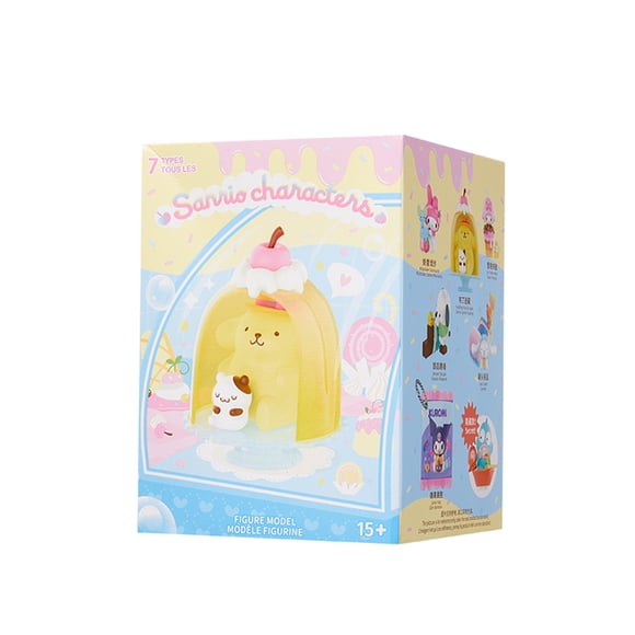 Miniso Boîte Surprise Sanrio Série Amusante de Nourriture Colorée Boîte Mystère Mignonne Kuromi Boîte Porte-Bonheur Kawaii Cinnamoroll Figurine Anime Jouet Fille Cadeau