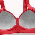 thumbnail image 4 of Fgnfyis Women's Solid Color Lace Pattern Front Buckle Non Underwire Tank Top Bra Bras for Women Red 42, 4 of 7