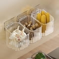 thumbnail image 4 of Plastic Garlic And Ginger Storage Basket With Wall Mount Adhesive Backing 10 cm x 10 cm x 11 cm For Kitchen Organization, 4 of 6