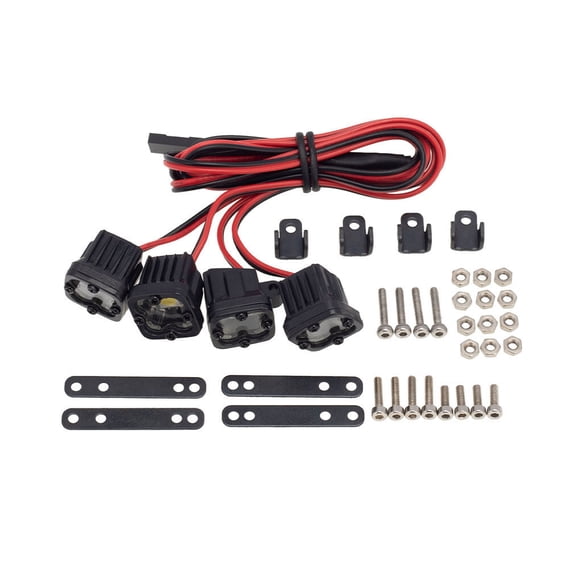Plastic Bumper Lamp Spotlight Lightweight Searchlight LED Light with Bracket 1/10 Trx-4 SCX10 90046 Climbing Truck Replacement Type 1