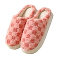thumbnail image 1 of Pisexur House Slippers for Woman Keep Warm and Non-Slip Slippers Contrast Color Plush Warm Home Indoor Slippers & Comfortable and Durable House Slippers for Woman, 1 of 2