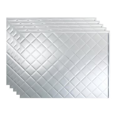FASÄDE Panneau de Dosseret en Aluminium Brossé Matelassé 18 Po x 24 Po (Lot de 5)