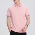 thumbnail image 1 of asjyhkr Mens Button Golf Shirts Short Sleeve Classic Stretch Pullover Moisture-Wicking Fashion Collared T-Shirts, 1 of 5
