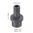 thumbnail image 2 of Unique Bargains UPVC Reducer Pipe Fitting 20mm OD 13mm Barbed, 8 Pack Straight Coupling Adapter Connector, Grey, 2 of 5