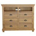 thumbnail image 2 of Progressive Furniture Willow 6 Wood Drawer Media Chest in Distressed Pine Tan, 2 of 3