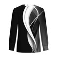 thumbnail image 5 of FAIWAD Women's V Neck Long Sleeve Tunic Tops Print Pleated Layered Button Down Slim Pullover Tops, 5 of 5