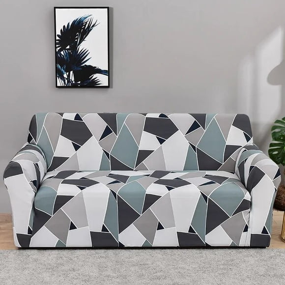 Housses de Canapé Géométriques pour Salon, Protège-Canapé Extensible, Anti-Poussière, Housse Élastique pour Coussin d'Angle, Causeuse, Housses de Canapé