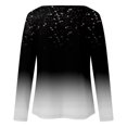 thumbnail image 4 of IROINID Offres Dames Manches Longues T-Shirts Décontractés Imprimé Col Rond T-Shirt Ample Blouse d'Automne Chandail, Noir, 4 of 5