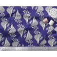 thumbnail image 2 of Soimoi Modal Satin Fabric Leaves & Floral Block Print Fabric by The Yard 42 Inch Wide, 2 of 3