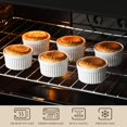 thumbnail image 4 of MALACASA Ramekins 4 oz Oven Safe, Porcelain Creme Brulee Ramekins Pudding Custard Cups Small Ceramic Souffle Dishes Ramakan Ramiken Ramicans Baking Bowls Set of 6, White, Series RAMEKIN-DISH, 4 of 8