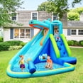 thumbnail image 4 of Costway Inflatable Kids Hippo Bounce House Slide Climbing Wall Splash Pool w/740W Blower, 4 of 9