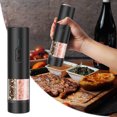 thumbnail image 1 of Electric Salt And Pepper Grinder Set,2-In-1 Dual Chamber Mill Shakers,Usb Rechargeable Automatic One-Handed Operation,Adjustable Coarseness,Battery Indicator,Led Light,Kitchen Gift,Black, 1 of 6