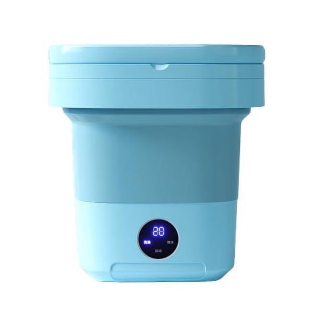 TopLLC Mini Washing Machine Foldable Bucket Type Laundry Clothes Washer Cleaner Travel