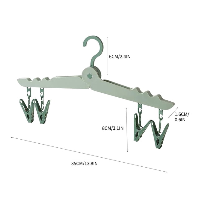 Birdeem Folding Clothes Hanger Portable Travel Multi Functional Plastic Clothes Hanger