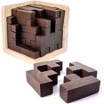 thumbnail image 1 of 3D Wooden Brain Teaser Puzzle,Brain Teaser Puzzles for Adults - Mind Puzzles, 1 of 4